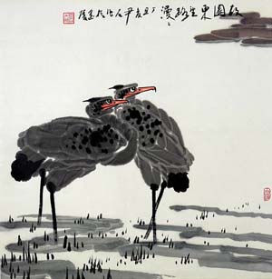 尹石《故园东望路漫漫》68_68cm