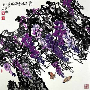 尹石 《东方风来满眼春》68_68cm