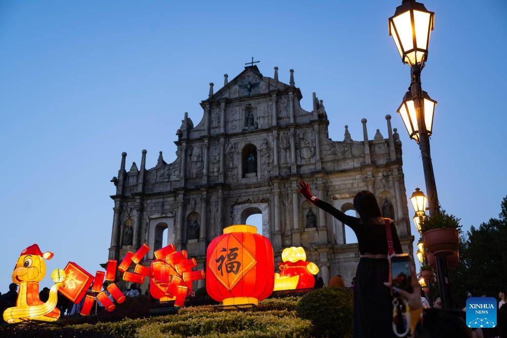 In pics: light installations in celebration of upcoming Spring Festival in Macao