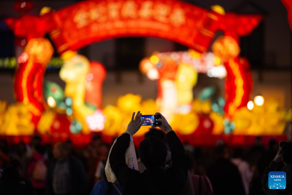 In pics: light installations in celebration of upcoming Spring Festival in Macao